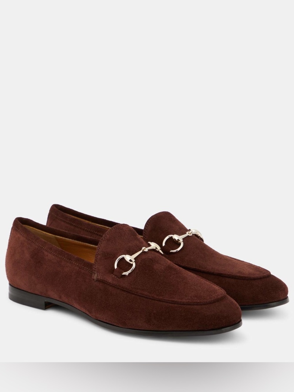 Gucci Brown Suede Horsebit Loafers